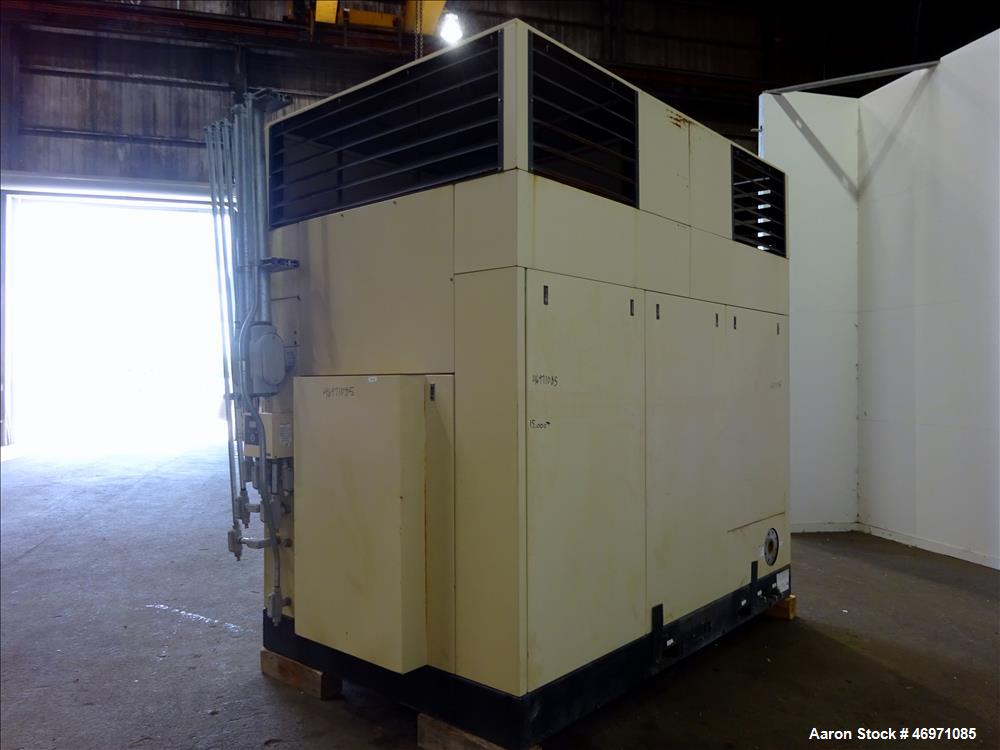 Used Ingersoll-Rand Sierra Air Cooled Rotary Screw Air Compressor, Model H350A. Capacity 1501 CFM, rated operating pressure 125 psig. Driven by a 350hp, 3/60/460 volt, 1788 rpm motor. Includes an Int...