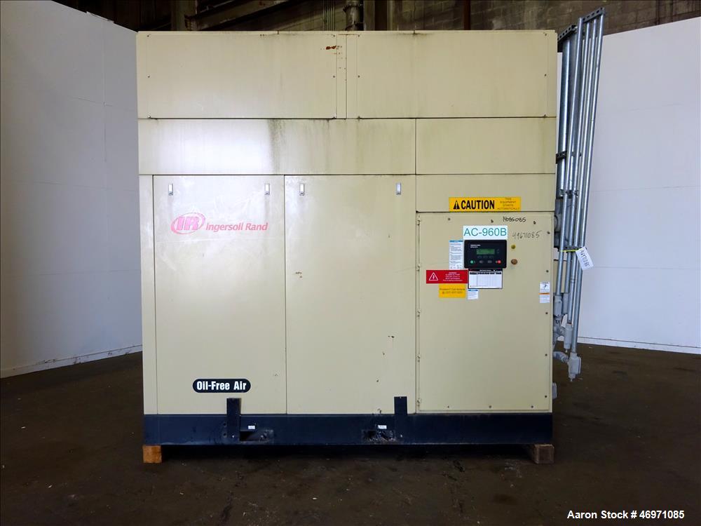 Used Ingersoll-Rand Sierra Air Cooled Rotary Screw Air Compressor, Model H350A. Capacity 1501 CFM, rated operating pressure 125 psig. Driven by a 350hp, 3/60/460 volt, 1788 rpm motor. Includes an Int...