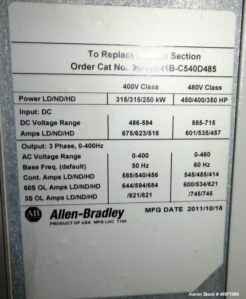Used Ingersoll-Rand Sierra Air Cooled Rotary Screw Air Compressor, Model H350A.