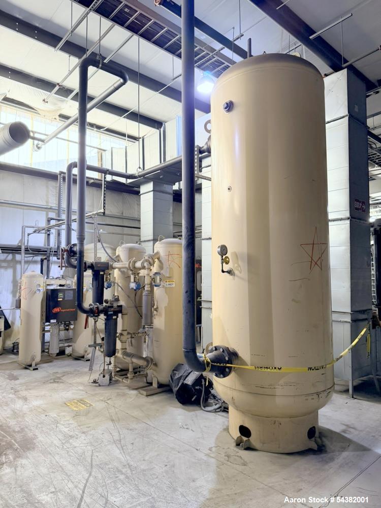 Industrial Compressed Air System with (2) Ingersoll Rand Compressors, Dryers & Air Receivers