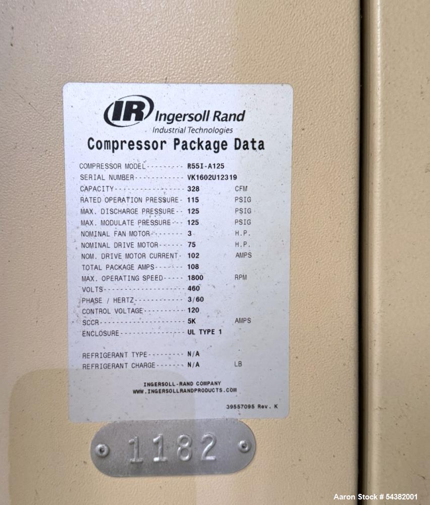 Industrial Compressed Air System with (2) Ingersoll Rand Compressors, Dryers & Air Receivers