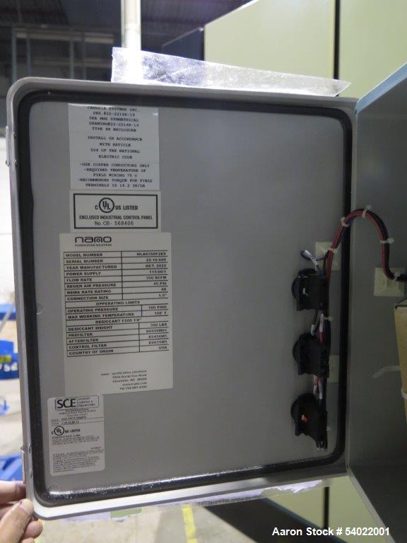 Unused Ingersoll Rand RS185i-A145 Rotary Screw Air Compressor Package – 260 HP, 1211 CFM, 2023 Build, Air Receiver Tanks, Air Dryer, Desiccant Dryer, Filtration, Oil/Water Separator