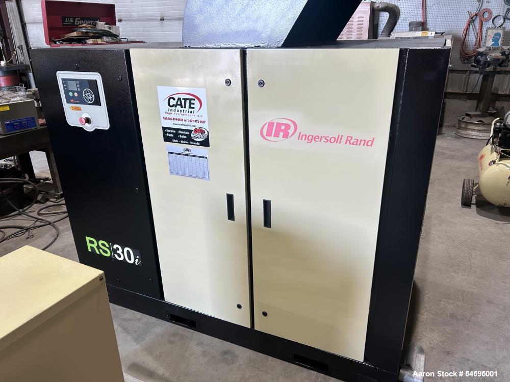 Used Ingersoll Rand RS30i-A125 Rotary Screw Air Compressor Package – 40 HP, 184 CFM, 125 PSI