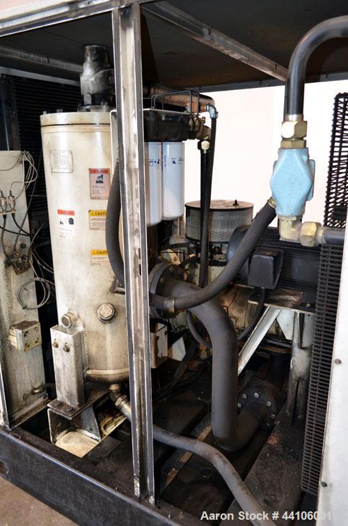 Used Ingersoll-Rand Air Cooled Rotary Screw Air Compressor, Model SSR-EP125. Capacity 571 CFM, rated operating pressure 125 psig, maximum discharge pressure 128 psig, maximum modulate pressure 135 ps...