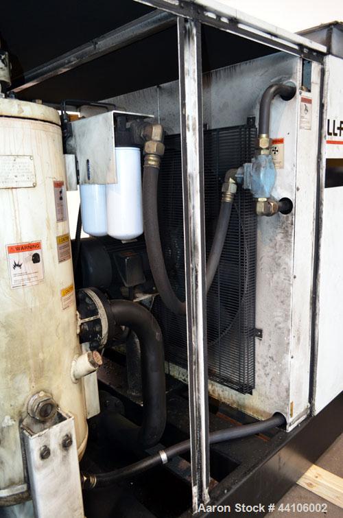 Used Ingersoll-Rand Air Cooled Rotary Screw Air Compressor, Model SSR-EP125. Capacity 571 CFM, rated operating pressure 125 psig, maximum discharge pressure 128 psig, maximum modulate pressure 135 ps...