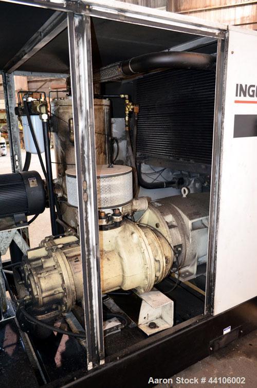 Used Ingersoll-Rand Air Cooled Rotary Screw Air Compressor, Model SSR-EP125. Capacity 571 CFM, rated operating pressure 125 psig, maximum discharge pressure 128 psig, maximum modulate pressure 135 ps...