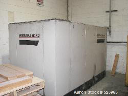 USED: Ingersoll-Rand SSR-EP200 rotary screw compressor. Size 200 hp. Capacity 892 cfm, single stage unit. Rated operating pressure 125 psi. Max discharge pressure 128 psi. Max modulate pressure 135 p...