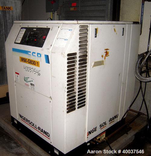Used- Ingeroll Rand Rotary Screw Air Compressor, model SSR-EP30SE. 117 CFM at 125 psi. Driven by a 30 hp,3/60/230/460 volt m...