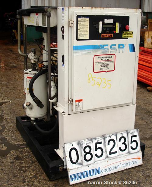 USED: Ingersoll Rand rotary screw compressor, model SSR-EP50SE, aircooled. Approx 198 scfm, operating 125 psi. Driven by a 50 hp, 3/60/230/460 volt, 3450 rpm motor. Includes an IR Intellisys digitalc...