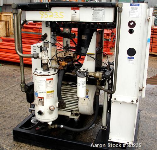 USED: Ingersoll Rand rotary screw compressor, model SSR-EP50SE, aircooled. Approx 198 scfm, operating 125 psi. Driven by a 50 hp, 3/60/230/460 volt, 3450 rpm motor. Includes an IR Intellisys digitalc...