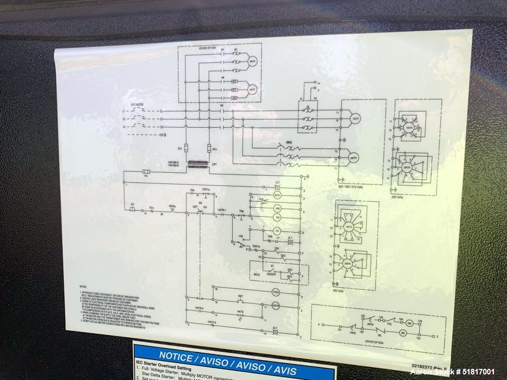 Ingersoll Rand Rotary Screw Compressor, Model SSRUP-40-125