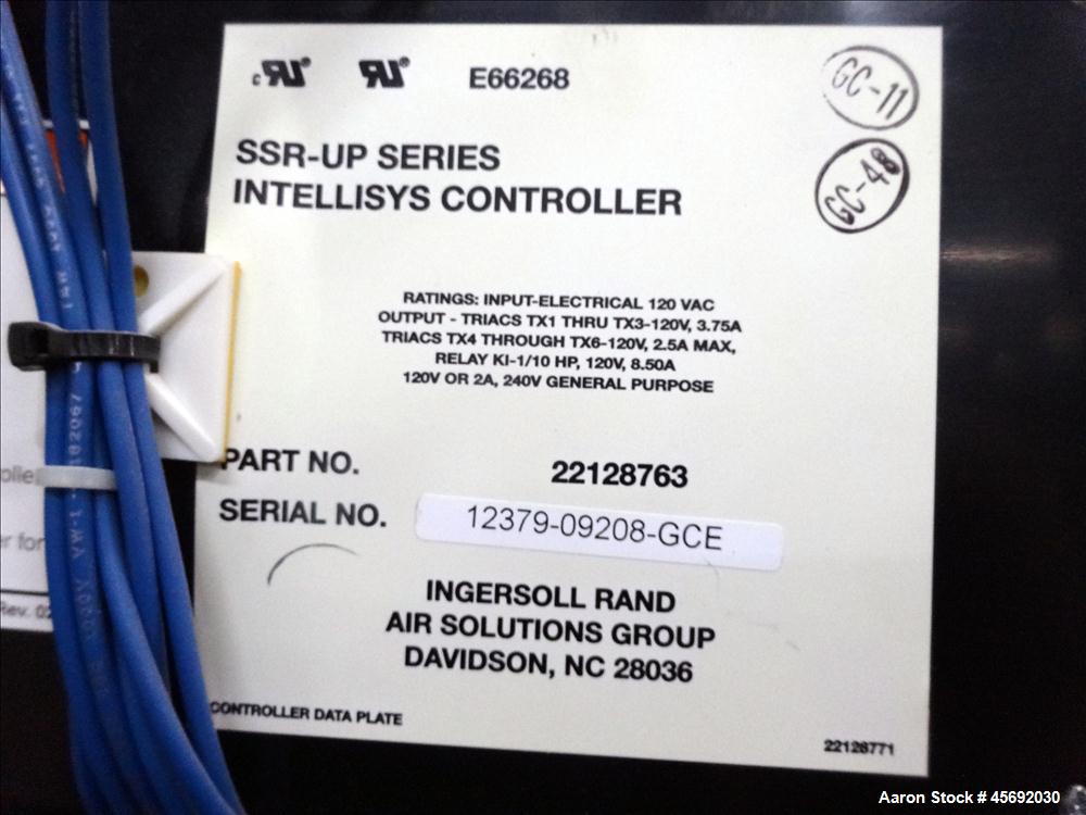 Used Ingersoll-Rand Air Cooled Rotary Screw Air Compressor, Model UP6 30-150. Capacity 112 cfm, rated operating pressure 150 psig. 240 gallon capacity tank. Driven by an approximately 30 hp motor. In...