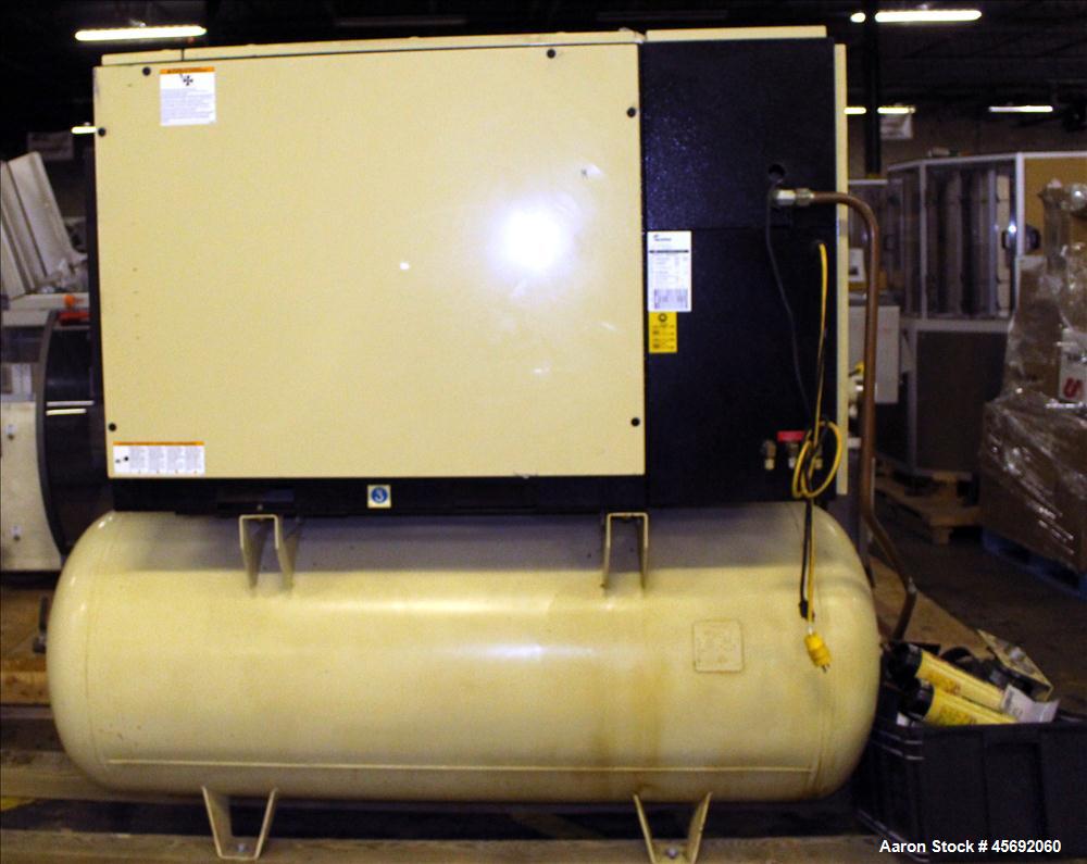 Used Ingersoll-Rand Air Cooled Rotary Screw Air Compressor, Model UP6 30-150. Capacity 112 cfm, rated operating pressure 150 psig. 240 gallon capacity tank. Driven by an approximately 30 hp motor. In...