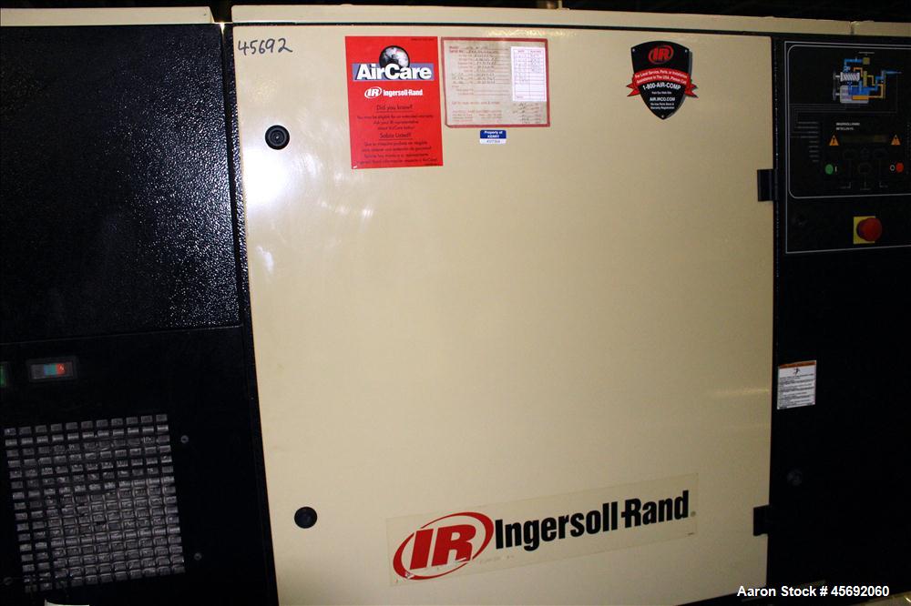 Used Ingersoll-Rand Air Cooled Rotary Screw Air Compressor, Model UP6 30-150. Capacity 112 cfm, rated operating pressure 150 psig. 240 gallon capacity tank. Driven by an approximately 30 hp motor. In...