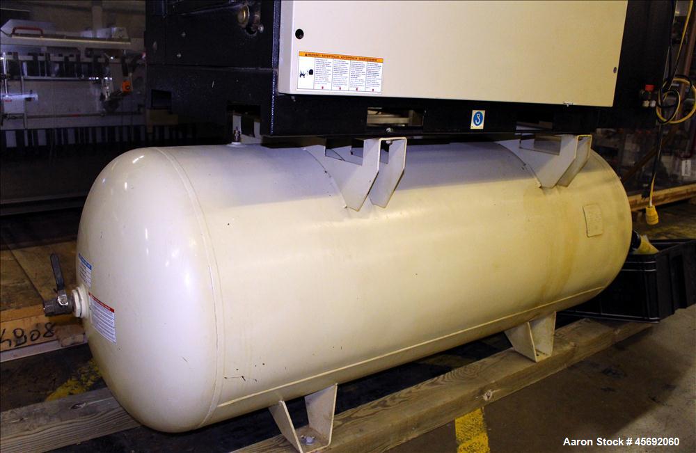 Used Ingersoll-Rand Air Cooled Rotary Screw Air Compressor, Model UP6 30-150. Capacity 112 cfm, rated operating pressure 150 psig. 240 gallon capacity tank. Driven by an approximately 30 hp motor. In...