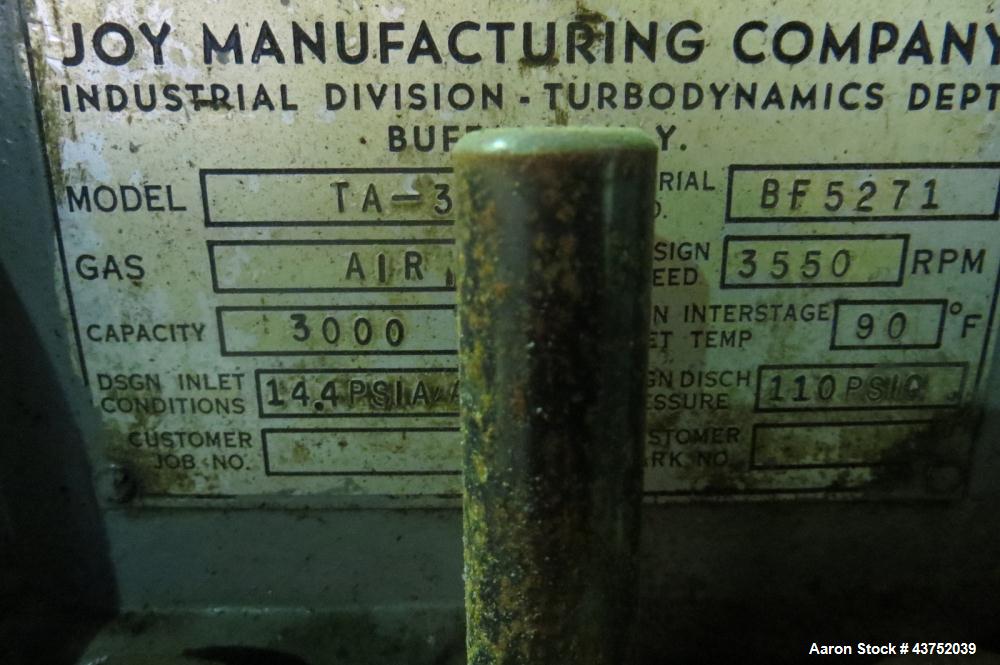 Used- Joy Manufacturing Company Model TA30 Turbo Air Compressor.