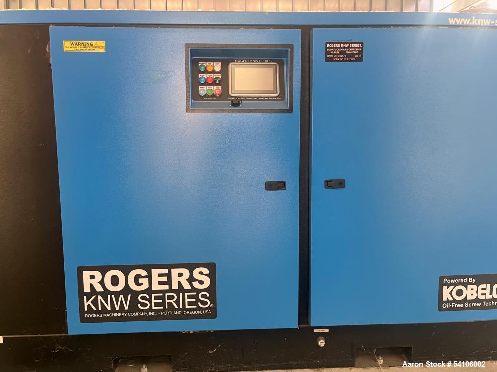 Unused Kobelco 200 HP Oil-Free Air Compressor System w/ Dryer & ASME Tanks – 2022 Build
