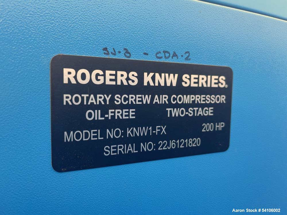 Unused Kobelco 200 HP Oil-Free Air Compressor System w/ Dryer & ASME Tanks – 2022 Build