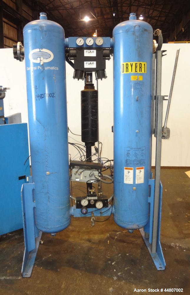 Used Kobelco KNW Series Two Stage Oil Free Rotary Screw Compressor, Model KNW A0-B/H. Air cooled. Rated approximately 223 cfm at 150 psig. Driven by a 60 hp motor. Enclosed in a sound dampening cabin...