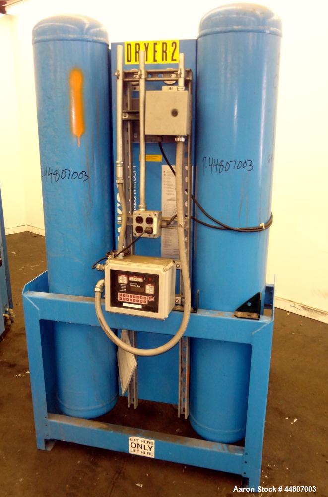 Used Kobelco KNW Series Two Stage Oil Free Rotary Screw Compressor, Model KNW A0-B/H. Air cooled. Rated approximately 223 cfm at 150 psig. Driven by a 60 hp motor. Enclosed in a sound dampening cabin...
