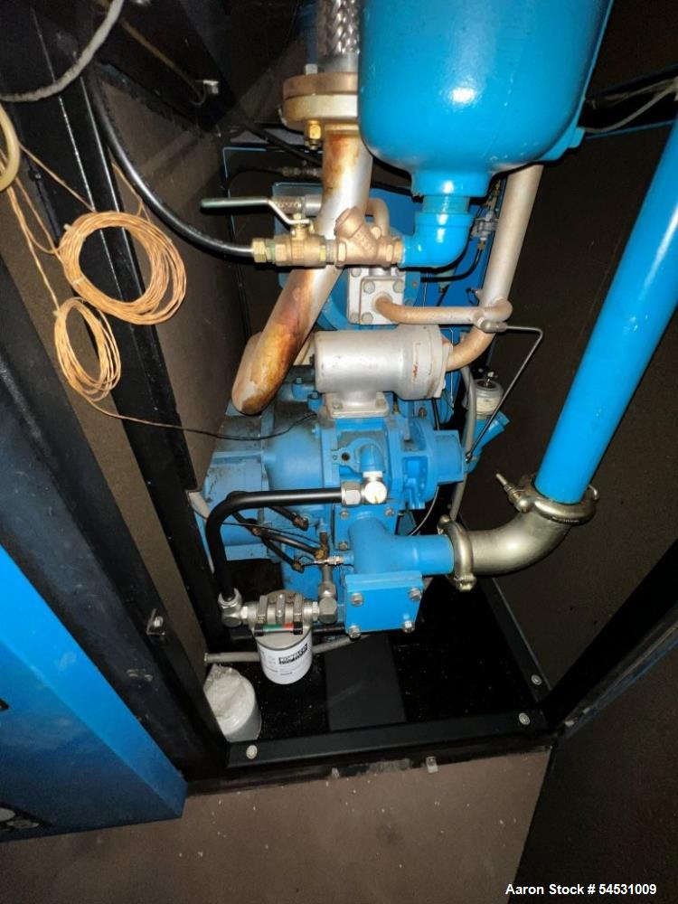 Used 75 HP Kobelco Screw Type Air Compressor KNW Series, includes SPX Hankison Air Dryer Model HES280