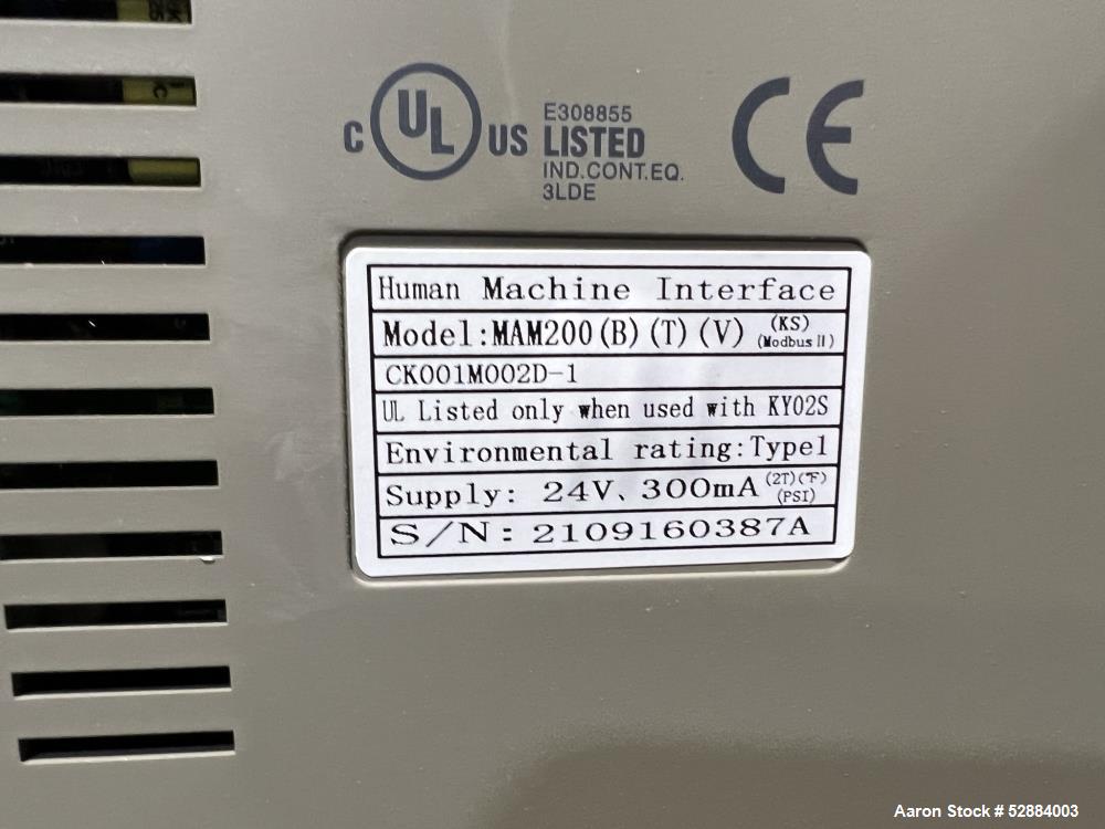Used Kaishan Deltech Single Stage Rotary Air Compressor, Model KRSB-7.5. 24CFM. Driven by a 5.5kw (7.5hp) 3/60/208-230/460v 3540rpm motor. Rated 125 psi discharge pressure, Serial# 407682, built 2022...