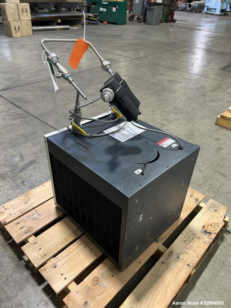 Used Kaishan Deltech Single Stage Rotary Air Compressor, Model KRSB-7.5. 24CFM. Driven by a 5.5kw (7.5hp) 3/60/208-230/460v 3540rpm motor. Rated 125 psi discharge pressure, Serial# 407682, built 2022...
