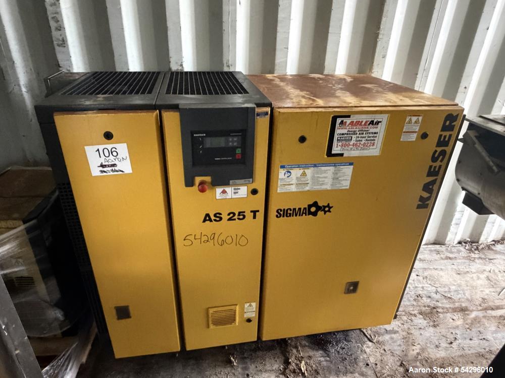 Used Kaeser AS 25T Rotary Screw Air Compressor with Integrated Dryer | 125 PSIG, 111 CFM