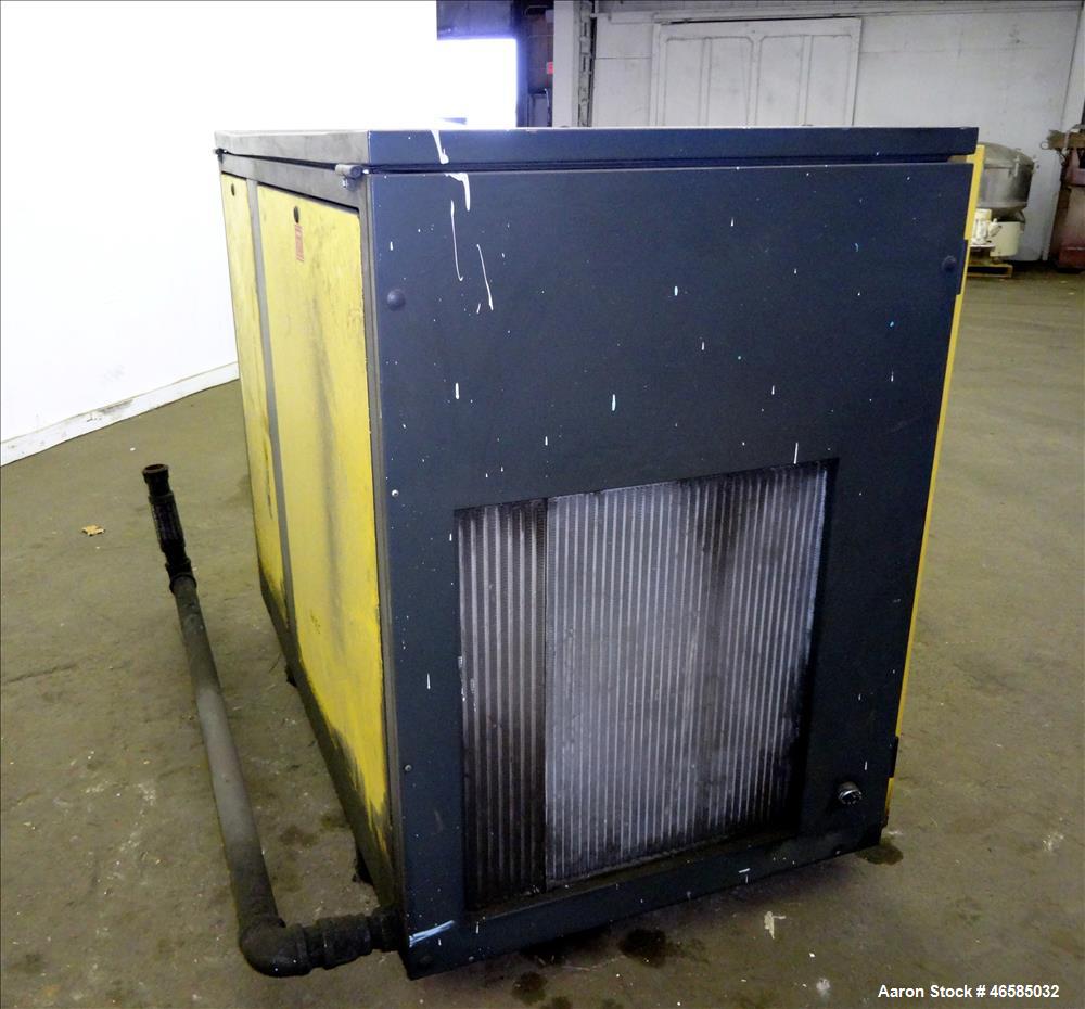 Used Kaeser Air Cooled Rotary Screw Compressor, Model BS51. Approximate 182 cfm at 125 psi. Driven by a 40hp, 3/60/440-480 volt, 1765 rpm motor. Includes Kaeser controls. Skid mounted. 31,518 Hours. ...