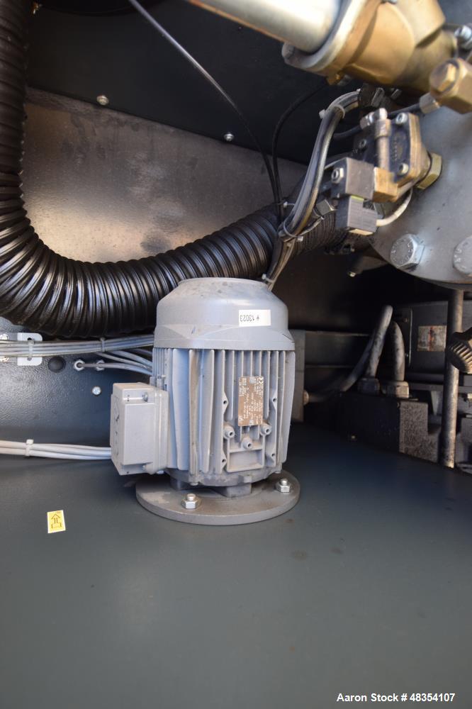 Used Kaeser BSD rotary screw compressor, model BSD 60 T. Rated 288 cfm at 125 psig, 60hp motor, serial# 1053, built 2007. Includes an ABT.81 dryer and KFC100 filter.