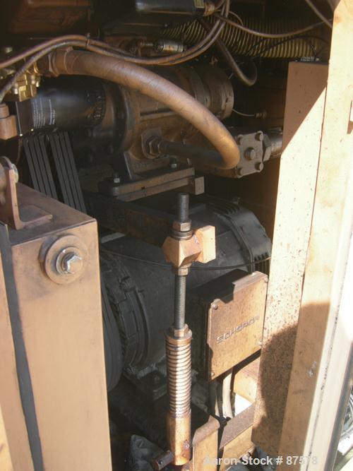 Used Kaeser Stationary Rotary Screw Compressor, Model CS75. Air cooled. Capacity approximately 282 cfm at 110 psi. Driven by a 60 hp, 3/60/230/460 volt, 1740 rpm motor. Unit includes a control panel....