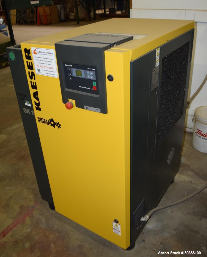 Used- Kaeser Model SK 15 Stationary Rotary Screw Compressor