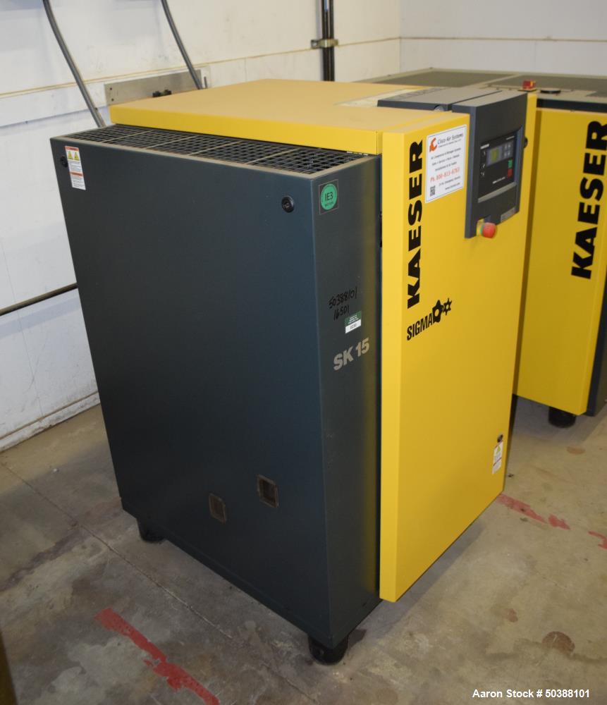 Used Kaeser Stationary Rotary Screw Compressor, Model SK 15.
