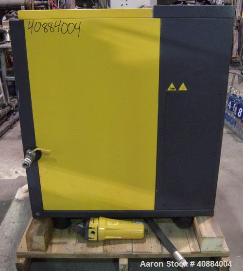 Used Kaeser Stationary Rotary Screw Compressor, Model SK 24, Air Cooled. Capacity approximately 50 cfm at 188 psi. Driven by a 20 hp, 3/60/230/460 volt, 1740 rpm motor. Unit includes a control panel....