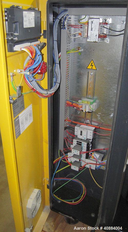 Used Kaeser Stationary Rotary Screw Compressor, Model SK 24, Air Cooled. Capacity approximately 50 cfm at 188 psi. Driven by a 20 hp, 3/60/230/460 volt, 1740 rpm motor. Unit includes a control panel....