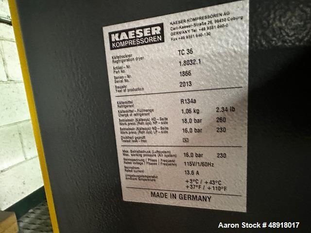 Kaeser Air Dryer, Model: TC 36