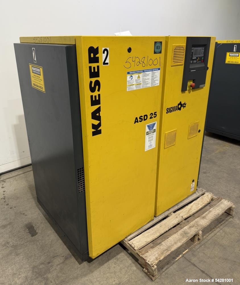 Used Kaeser ASD 25 Rotary Screw Air Compressor | 25 HP | 112 CFM @ 125 PSIG | Si