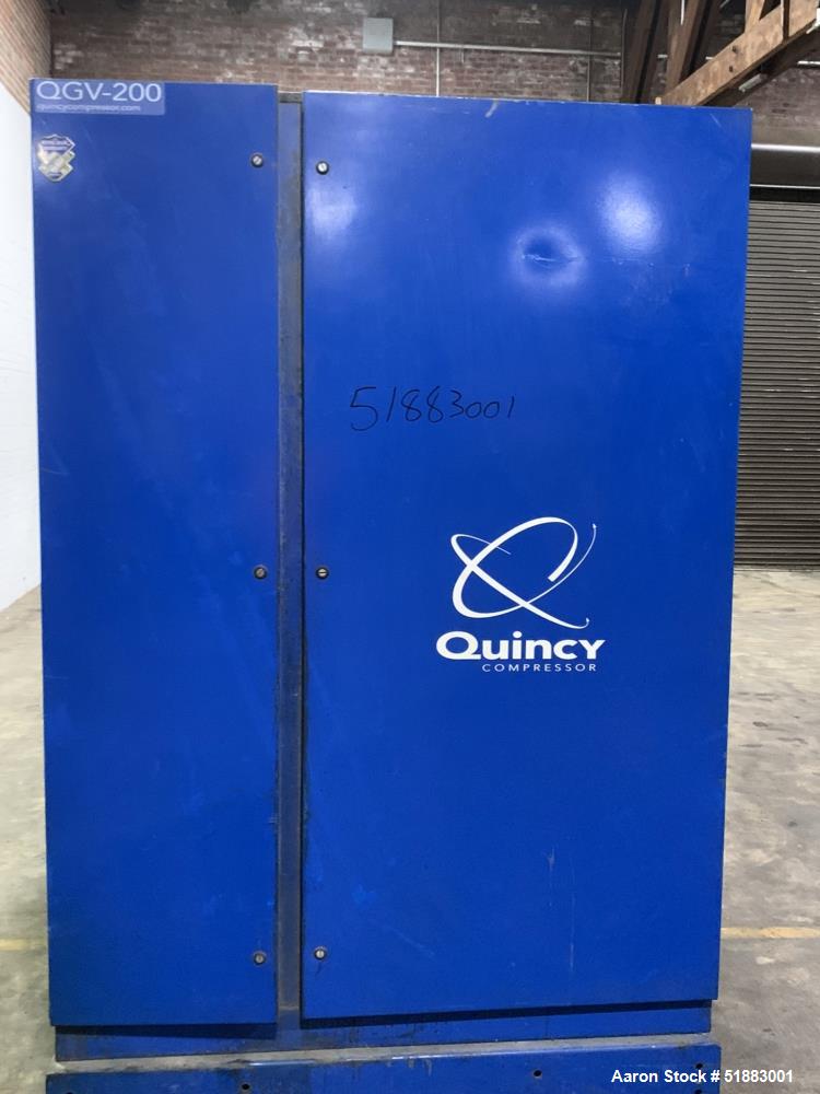 Used Quincy QGV-200 Rotary Screw Air Compressor – 200 HP, 1049.5 ACFM