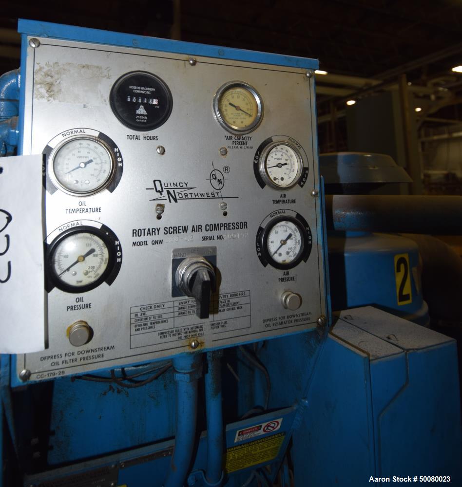 Used- Rodgers Machinery Quincy Northwest Rotary Screw Compressor