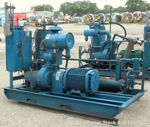 Used Quincy Helical Screw Air Compressor, Model QSI235WNW2, Water Cooled. Capacity 234 cfm at 110 psi. Driven by a 50 hp, 3/60/230/460 volt, 1780 rpm motor. Includes an air/oil reservoir tank, water ...