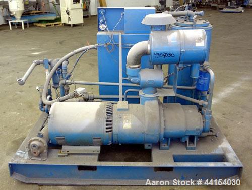 Used Quincy QSI-245 Water cooled  Rotary Screw Compressor, Model QSI245WNW31B. Approximate air delivery 245 cfm at 110 psig. Driven by a 50 hp, 3/60/230/460 volt, 1780 rpm motor. Unit includes contro...