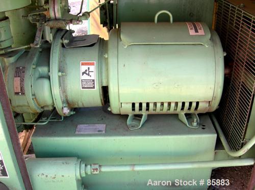 USED: Sullair single stage rotary screw compressor, model 10-25AC/AC 24KT, air cooled. Rated 105 cfm at 115/125 psig. Driven by a 25 hp, 3/60/230/460 volt, 1750 rpm motor. Includes sound enclosure an...