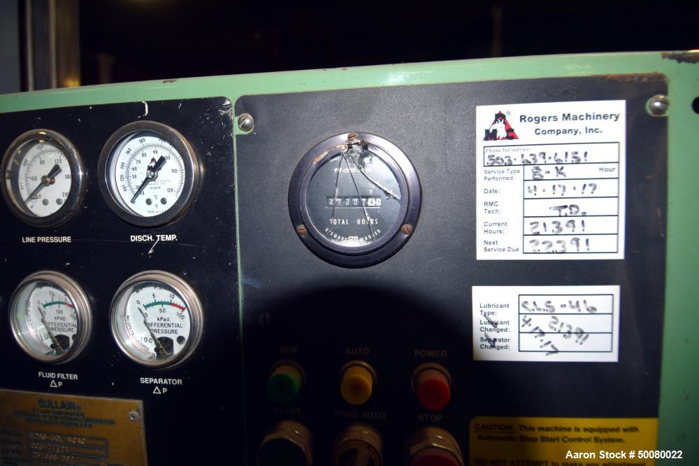 Used Sullair Single Stage Rotary Screw Compressor, Model 12BS-50L WCAC