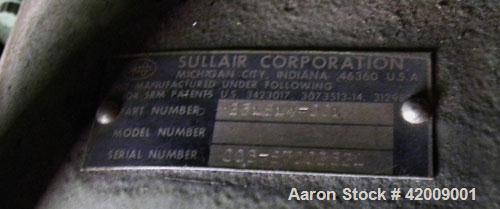 Used Sullair Rotary Screw Air Compressor, model 25-200H ACAC. Single stage, air cooled. Approximately 1218 cfm at 115/125 psig. Driven by a 200 hp, 3/60/460 volt, 1780 rpm motor. Includes a control p...