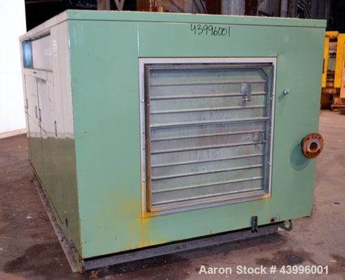 Used Sullair Air Cooled Rotary Screw Air Compressor, Model 25-200H ACAC. Approximately 900 cfm at 150 psig. Driven by a 250hp, 3/60/460 volt, 1770 rpm motor. Includes a control panel, and sound enclo...