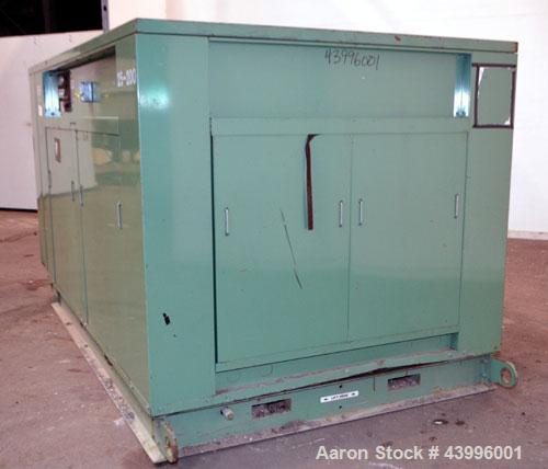 Used Sullair Air Cooled Rotary Screw Air Compressor, Model 25-200H ACAC. Approximately 900 cfm at 150 psig. Driven by a 250hp, 3/60/460 volt, 1770 rpm motor. Includes a control panel, and sound enclo...