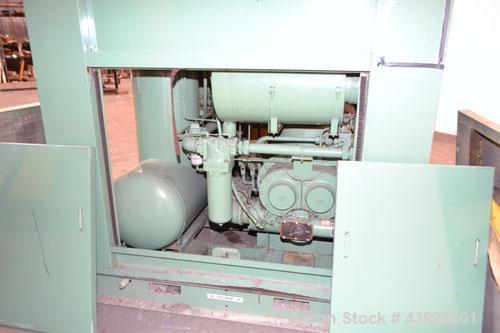 Used Sullair Air Cooled Rotary Screw Air Compressor, Model 25-200H ACAC. Approximately 900 cfm at 150 psig. Driven by a 250hp, 3/60/460 volt, 1770 rpm motor. Includes a control panel, and sound enclo...