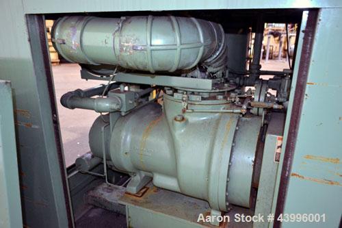 Used Sullair Air Cooled Rotary Screw Air Compressor, Model 25-200H ACAC. Approximately 900 cfm at 150 psig. Driven by a 250hp, 3/60/460 volt, 1770 rpm motor. Includes a control panel, and sound enclo...
