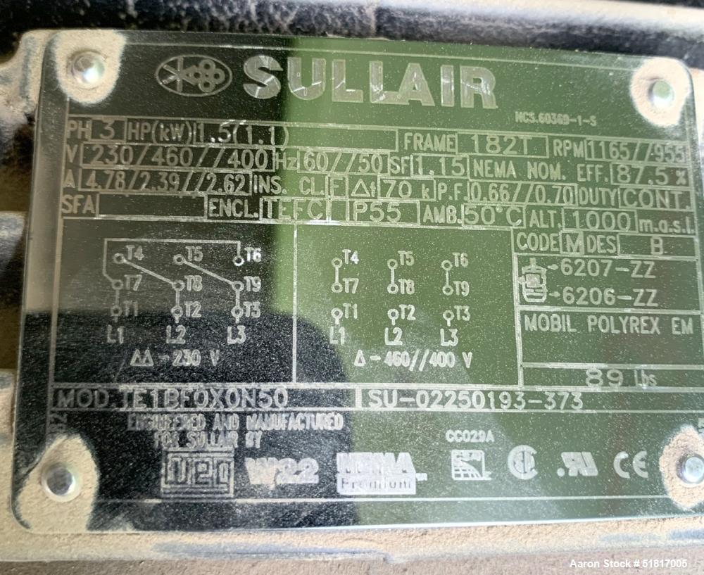 Sullair 3000 Series Air Cooled Rotary Screw Compressor