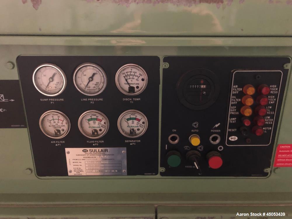 Unused- Sullair Rotary Screw Compressor, Model LS-16. Approximately 370 acfm capacity at 100psi. Driven by a 75hp motor. Includes Air Dryer, Model SRD400.